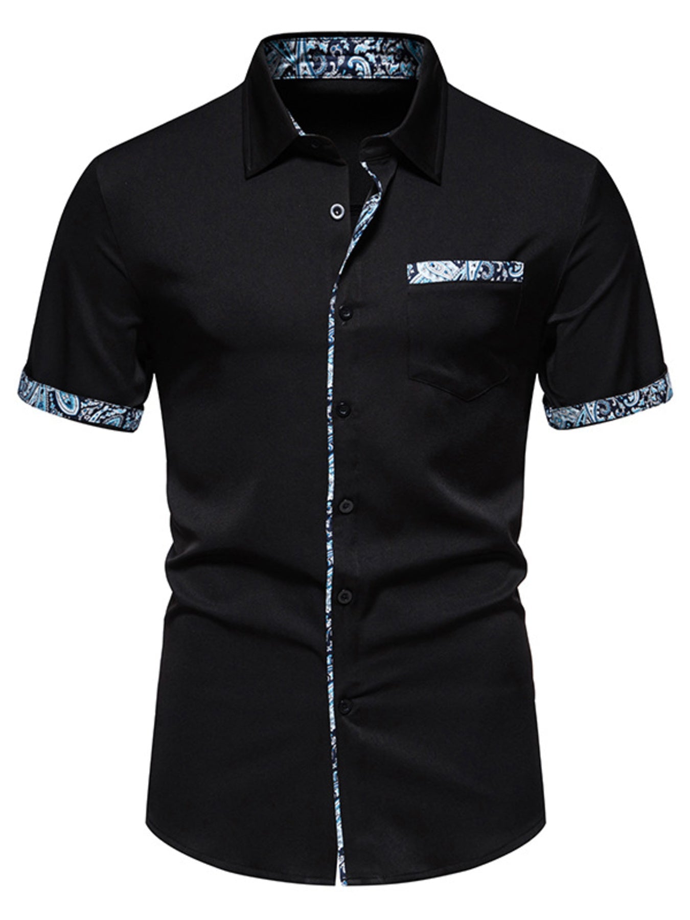 Men's Button Up Short Sleeve Shirt