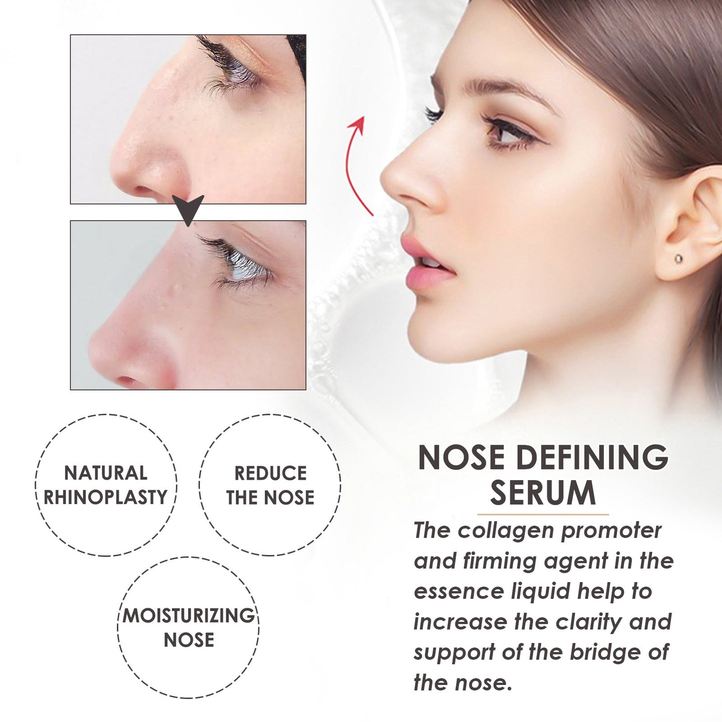 Jaysuing Nose Setting Serum, Nose Firming Massage Nose Straightening And Lifting Nose Bridge Beauty Nose Serum