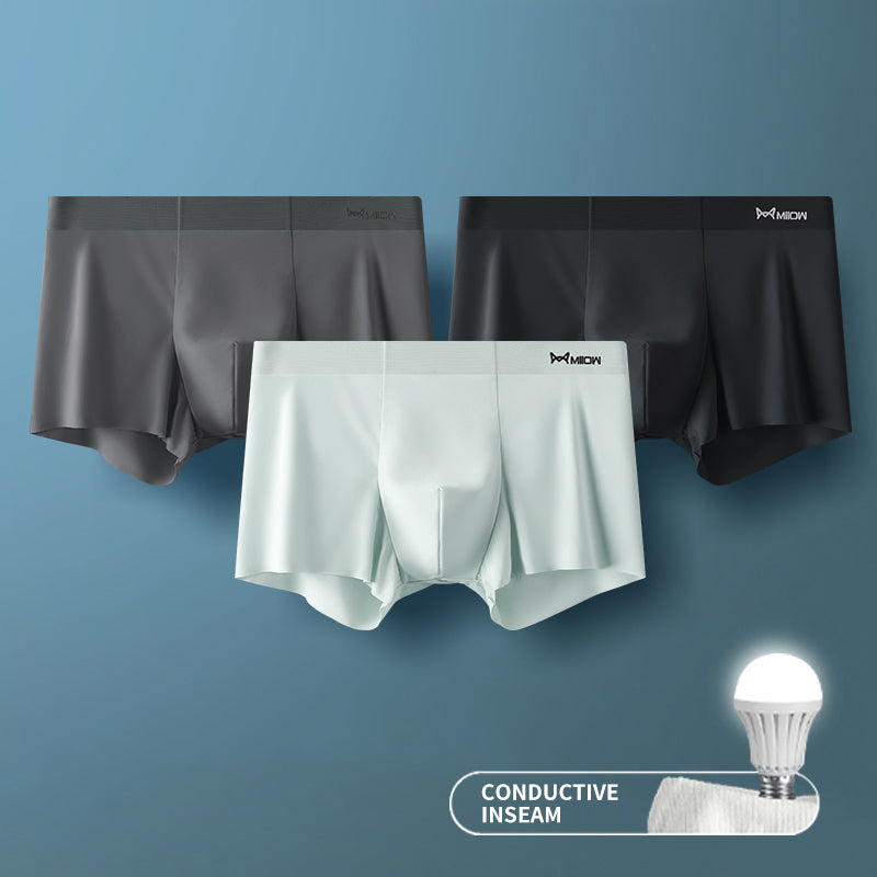 Traceless Graphene Antibacterial Boys Plus Size Boxer Shorts