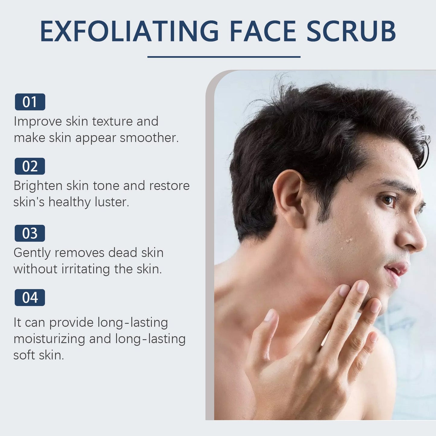 East Moon Charcoal Facial Scrub, Gentle Exfoliating Comfort Cleansing Face Moisturizing Moisturizing Scrub