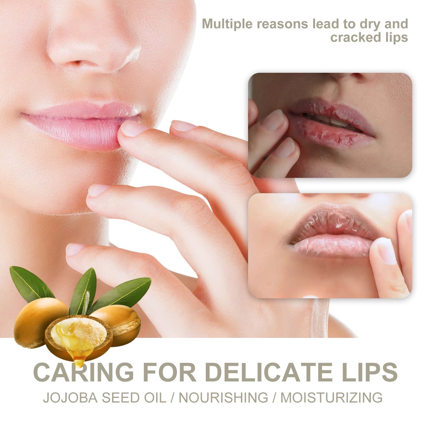 Hoygi Lip Balm, Fade Lip Lines Anti Cracking And Peeling Hydrating Plentiful Water Embellish Lip Care