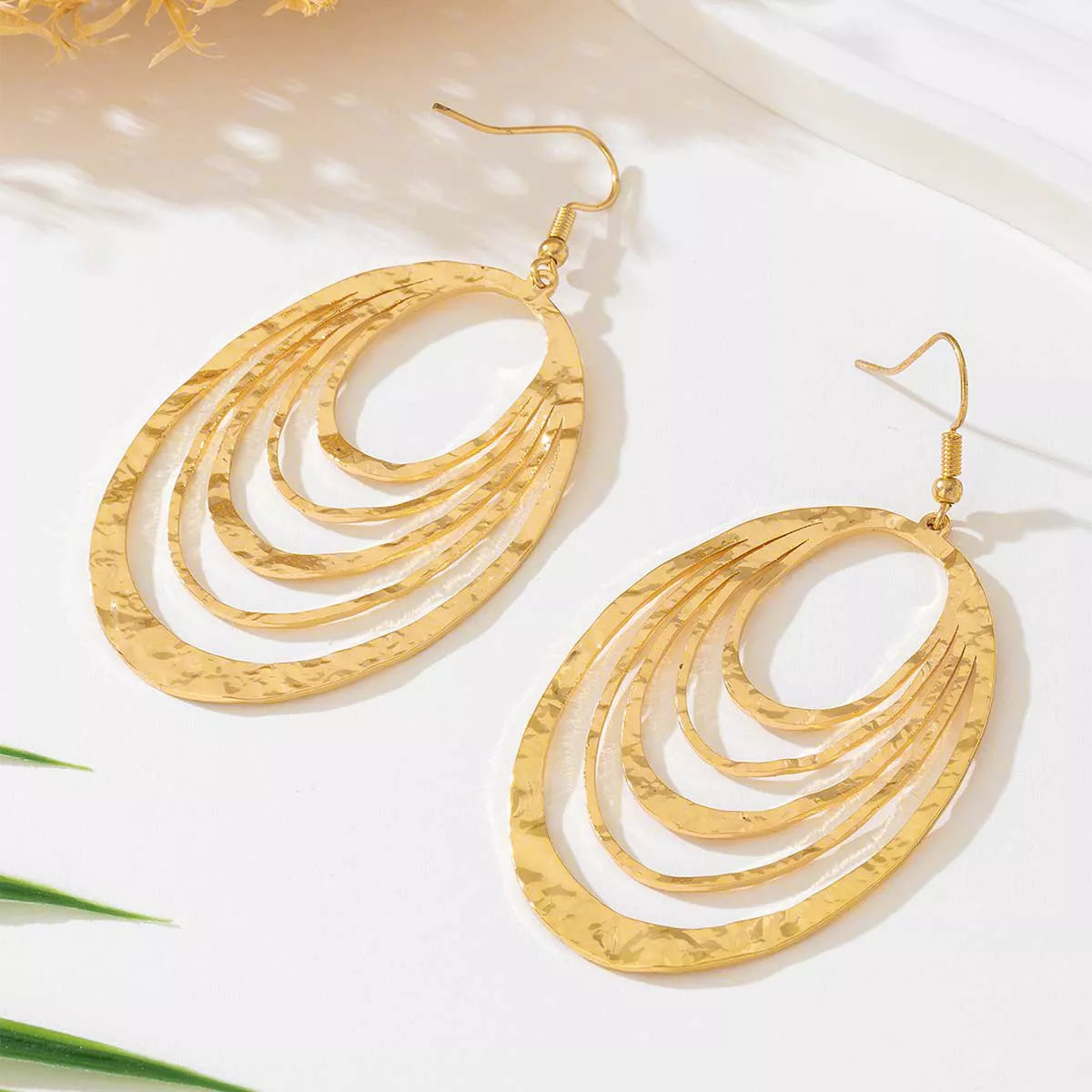 18K Gold-Plated Layered Hoop Earrings