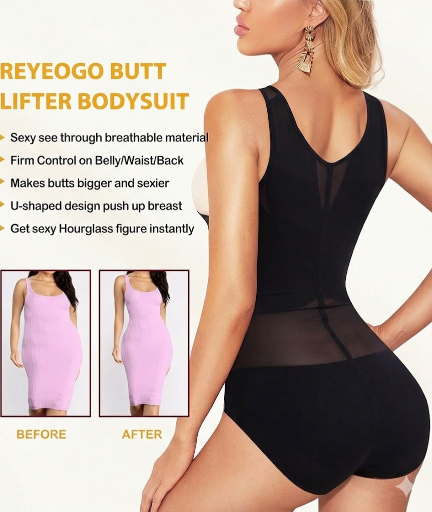 Shapewear Bodysuit For Women Tummy Control Butt Lifter Panty Hi-Waist Trainer Stomach Body Shaper Slimming Girdles