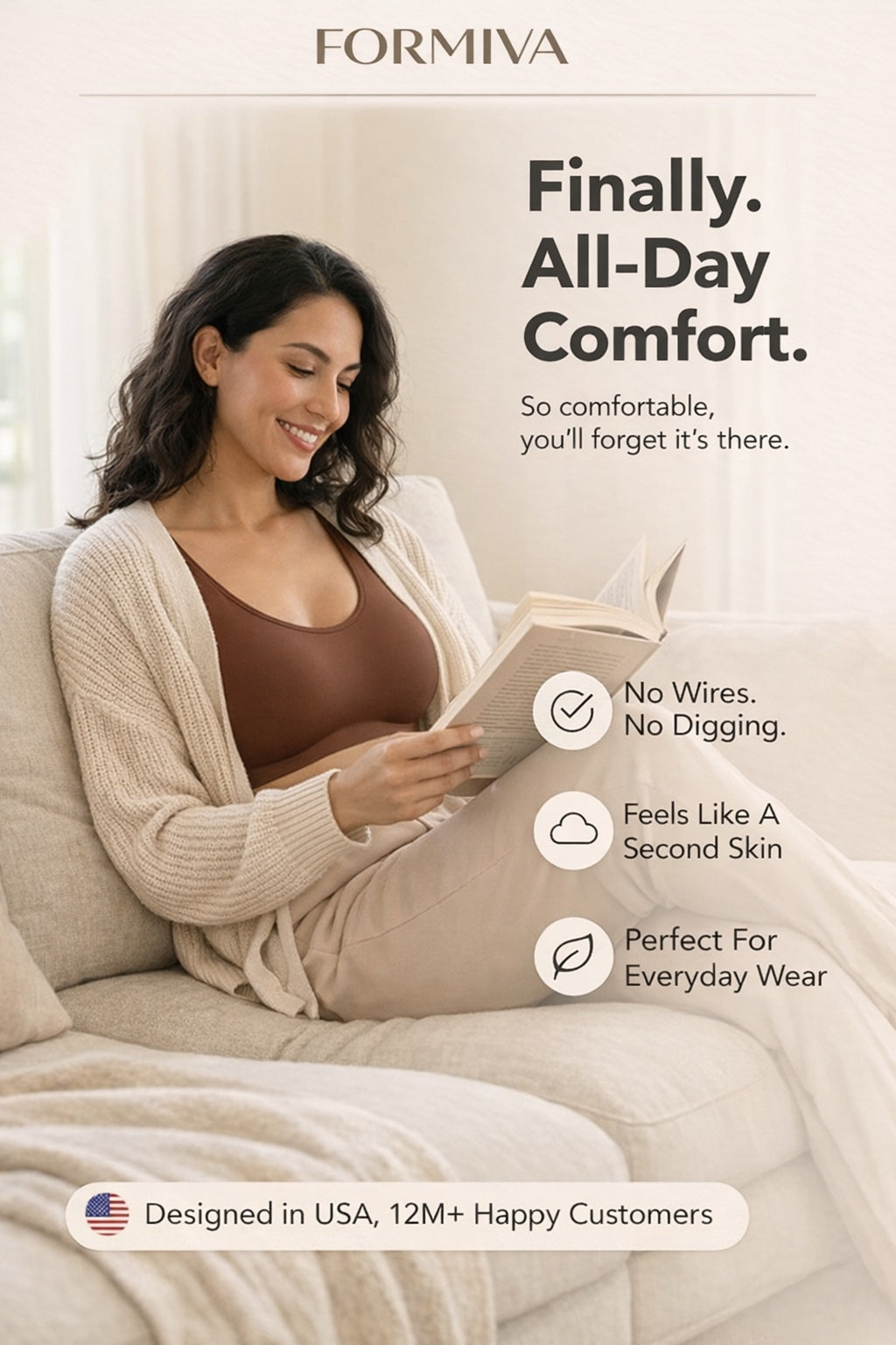 Wireless Bras For Women No Underwire  Small To Plus Size Bralettes With Support And Natural Lift