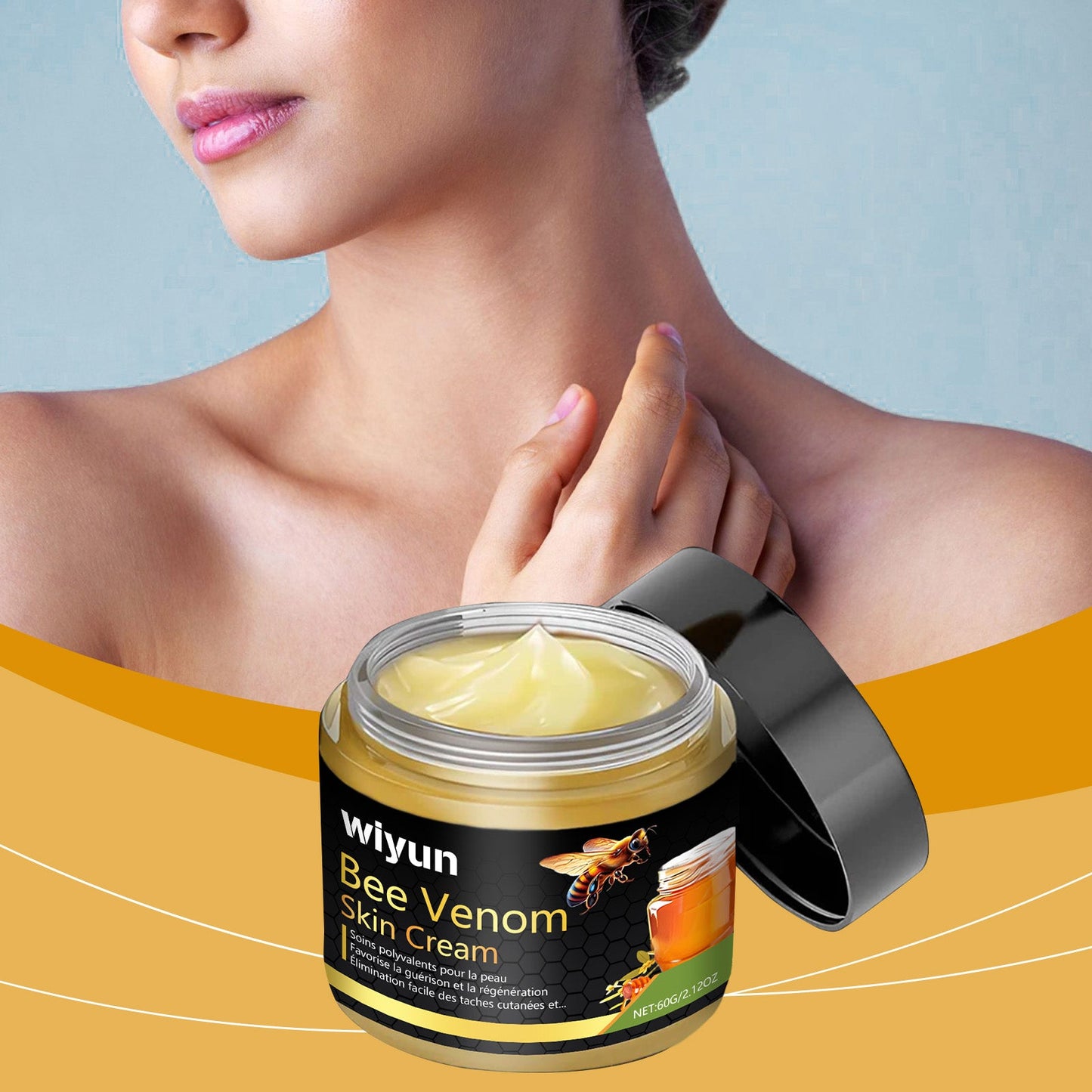 Wiyun Bee Venom Skin Care Cream Gentle Moisturizing Repair Body Blemishes Smooth Body Skin Care Cream