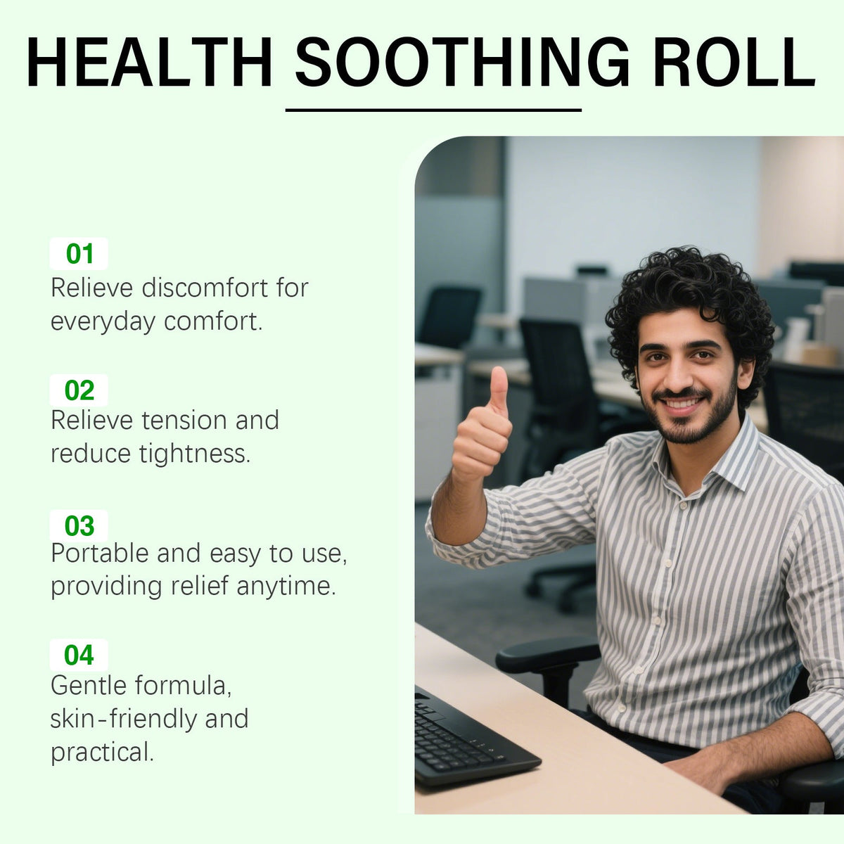 South Moon Tension Stress Relief Soothing Roll On Oil, Portable 10ml Calming Massage Aromatherapy Roller Oil