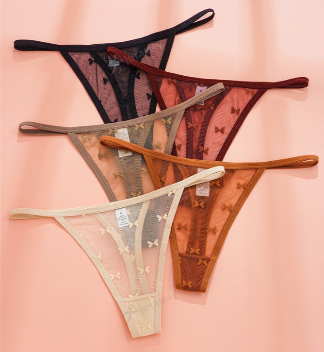 Sexy Hollow Lace Thong Low-rise Panties