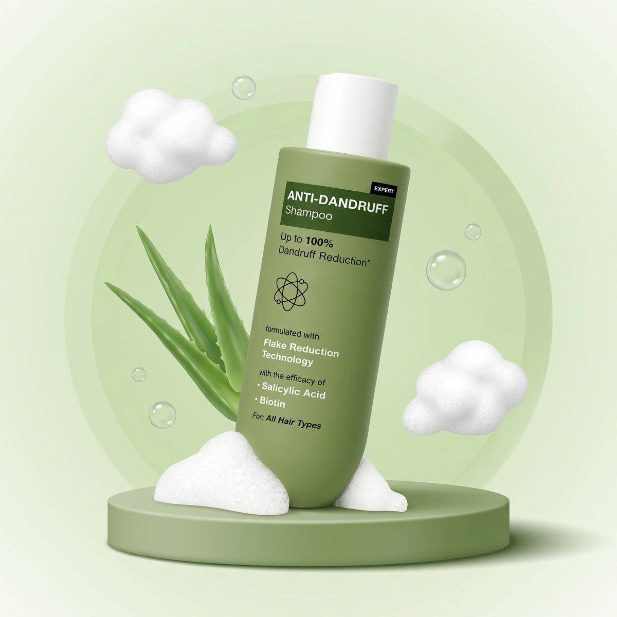 Salicylic Acid Anti-Dandruff Shampoo,  Oil Control Clarifying Shampoo For Deep Scalp Cleaning, Gentle Hair Care For Daily Use