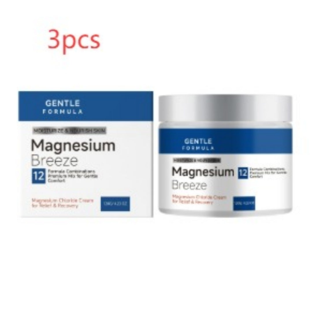 Magnesium Breeze Moisturizing Body Cream, Gentle Hydrating Soothing Skin Massage Lotion For Daily Body Care