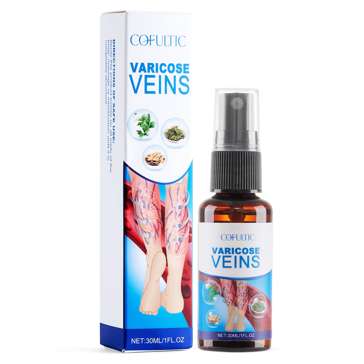 30ml Varicose Vein Spray Multi-Purpose Knee And Leg Care Spray Promote Blood Circulation
