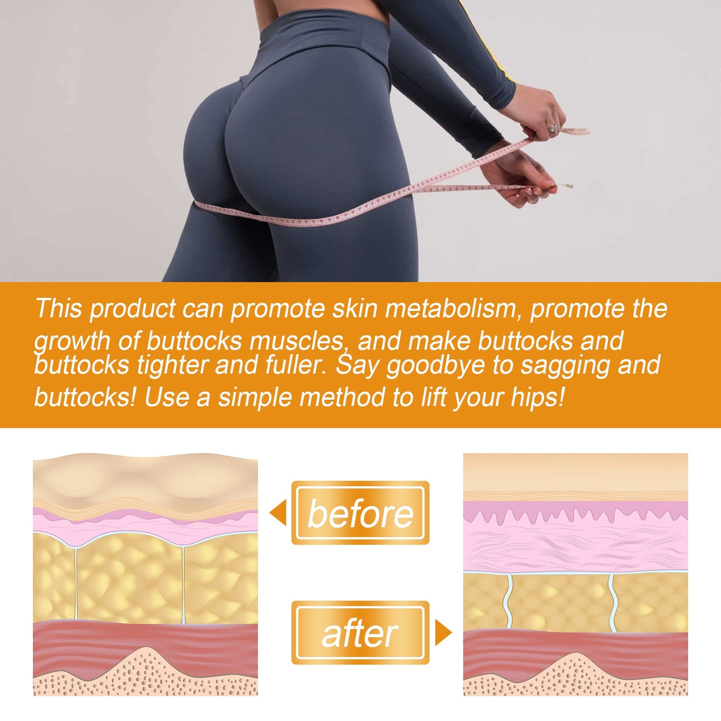 West&Month Collagen Butt, Lift And Buttocks Firming Skin, Hip Lift And Peach Butt Lift