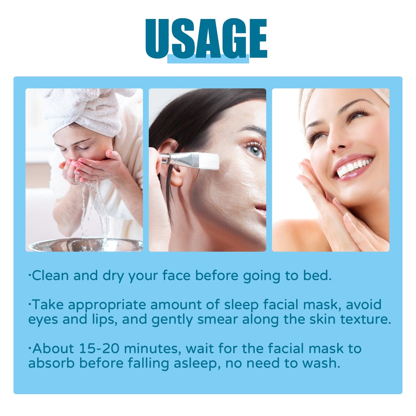 OUHOE Apply The Sleeping Mask For Hydrating, Moisturizing, Refreshing And Non-Greasy Night Facial Care