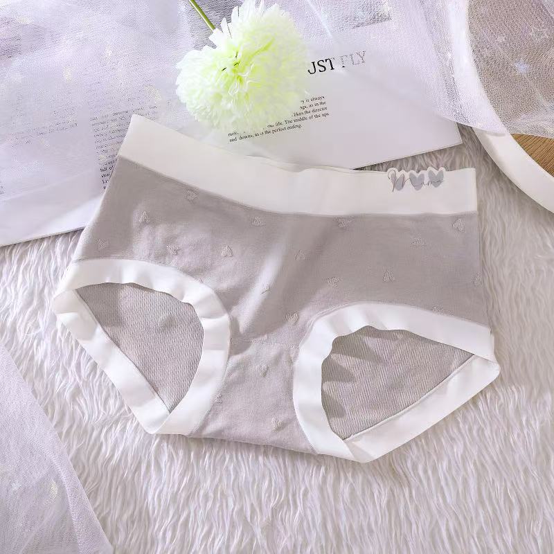 Womens Cotton Antibacterial Mid-Rise Seamless Thong-Style Panties Ultra-Slim Breathable And Alluring