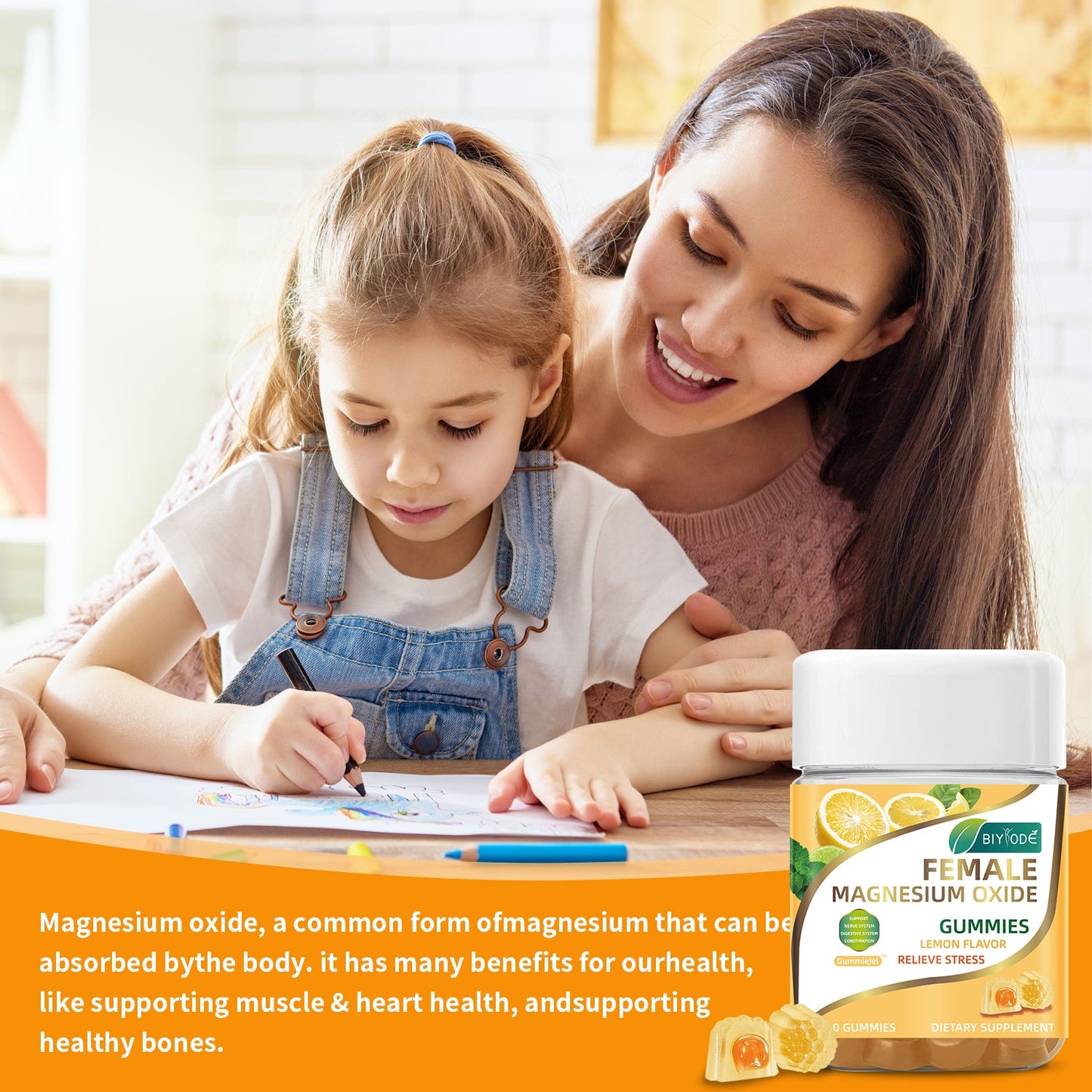 OEM ODM Custom Magnesium Oxide Gummies Supplement Gummiegel For Daily Stress Relief Support