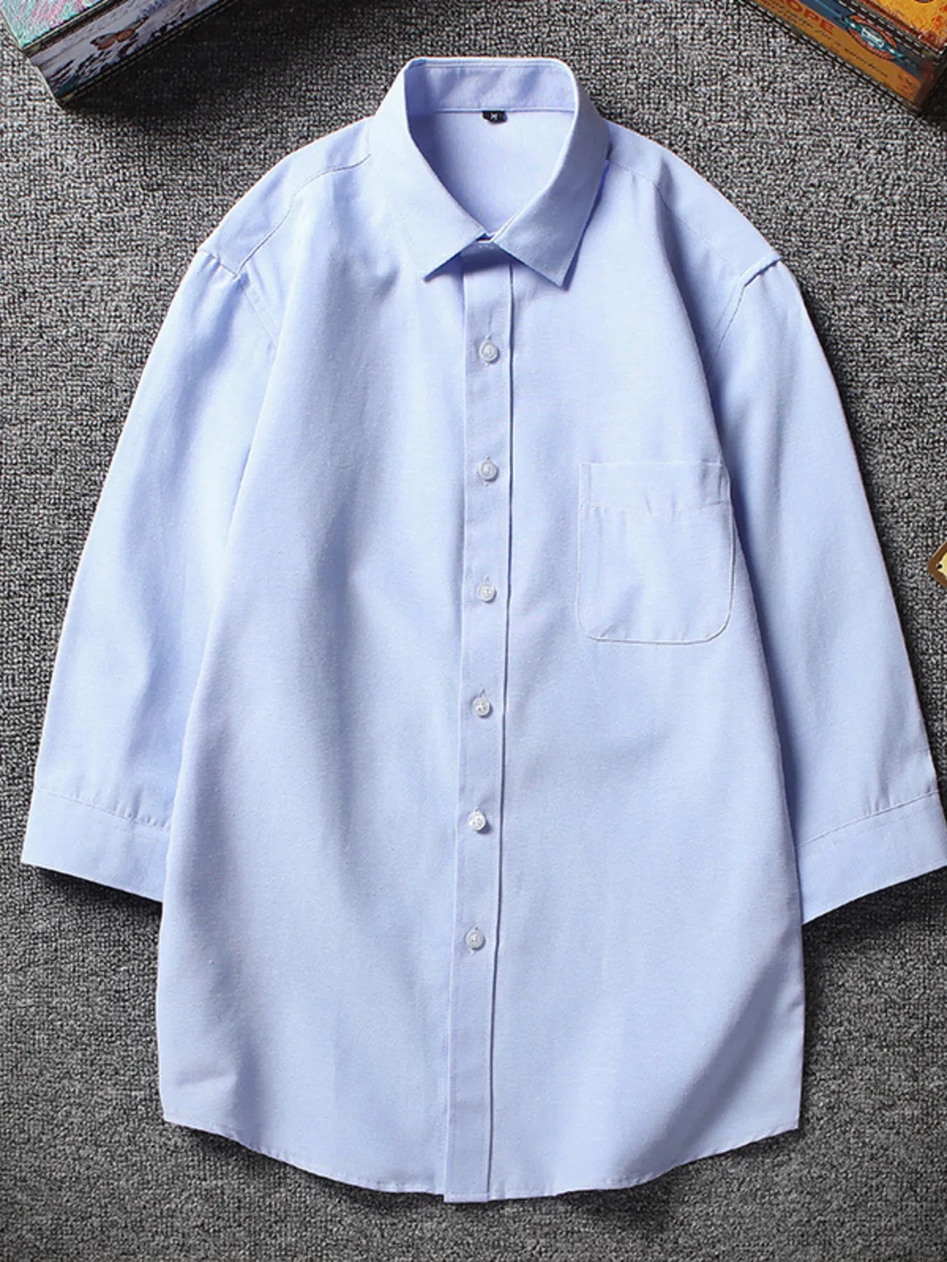 Men's Plus Size Casual Solid Color Button Up Shirt