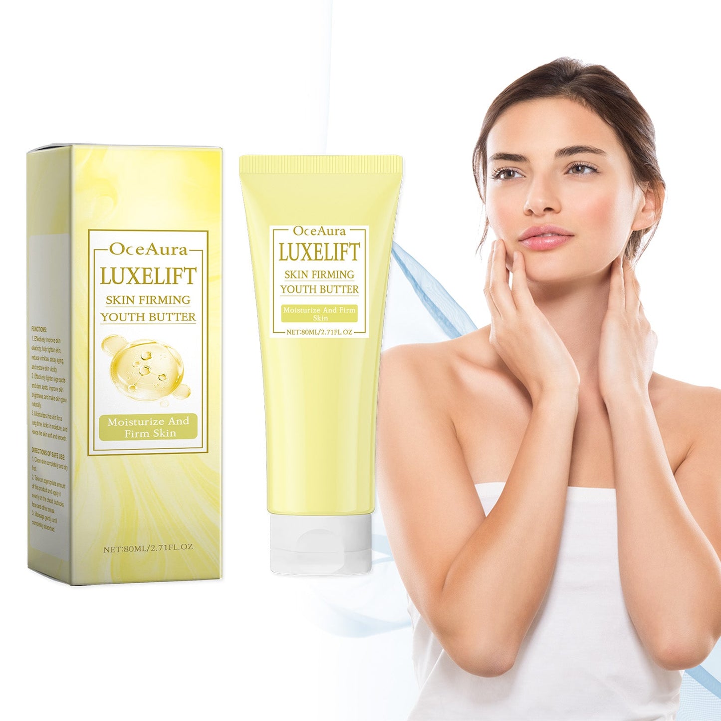 OceAura Niacinamide Firming Body Lotion, Gentle Hydrating Moisturizing Body Skin Firming Massage Lotion