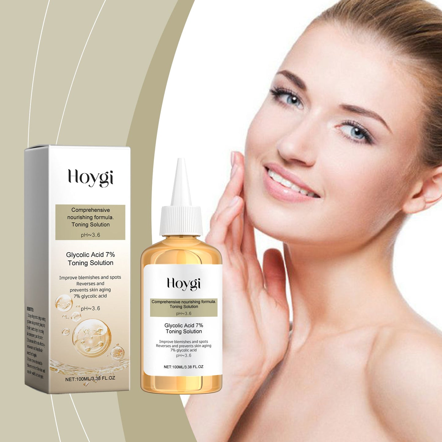 Hoygi Toner Gently Cleanses Face Balance Oil Delicate Tender Skin Moisturizing Moisturizing Toner