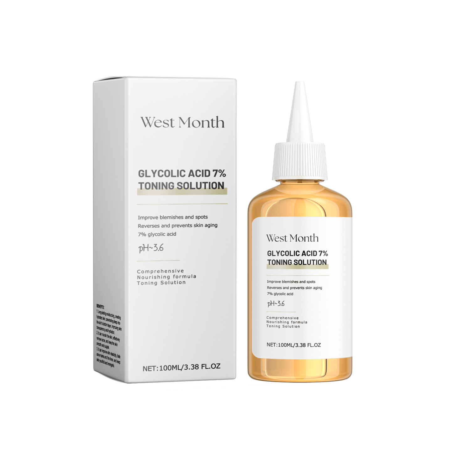 West&Month Moisturizing Toner Gently Cleans Skin From Acne, Moisturizes And Hydrates Refreshing And Moisturizing Toner