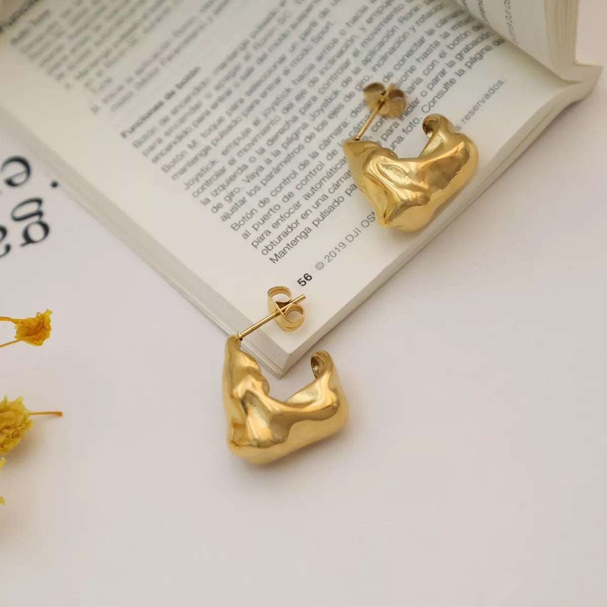 18K Gold-Plated Stud Earrings