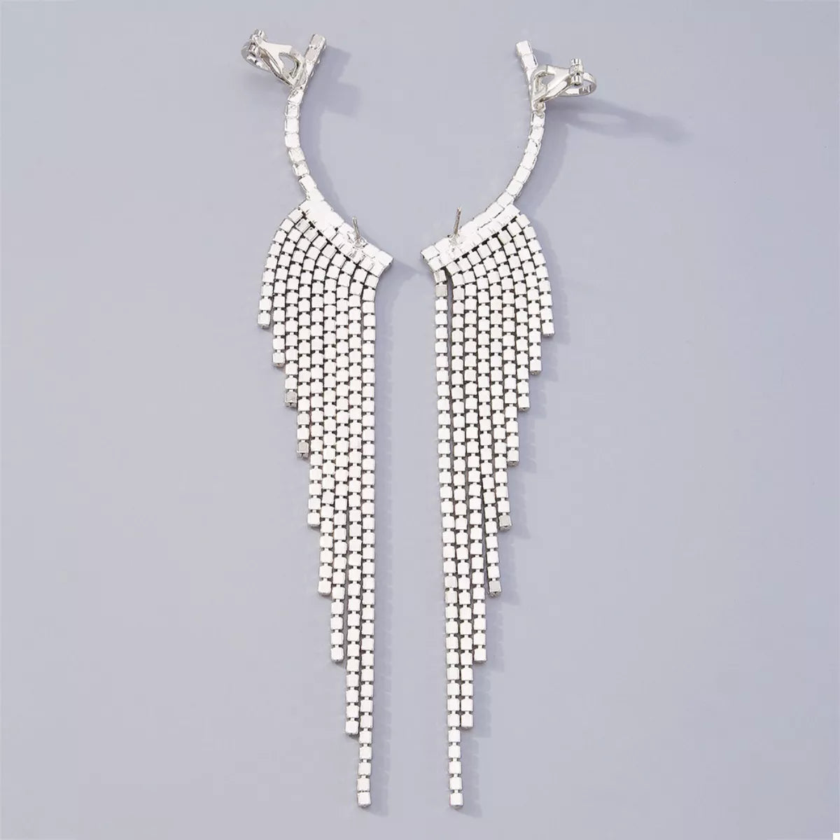 Rhinestone Fringe Earrings