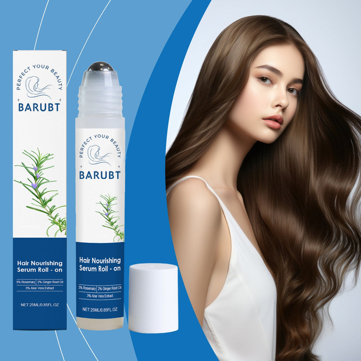 Cross-Border Popular Hair Roller Ball Essence Gently Cares For Scalp Hair Growth And Nourishes Hair Root Roller Ball Essence 25ml