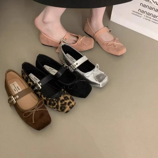 Square Toe Flats Slip-Ons