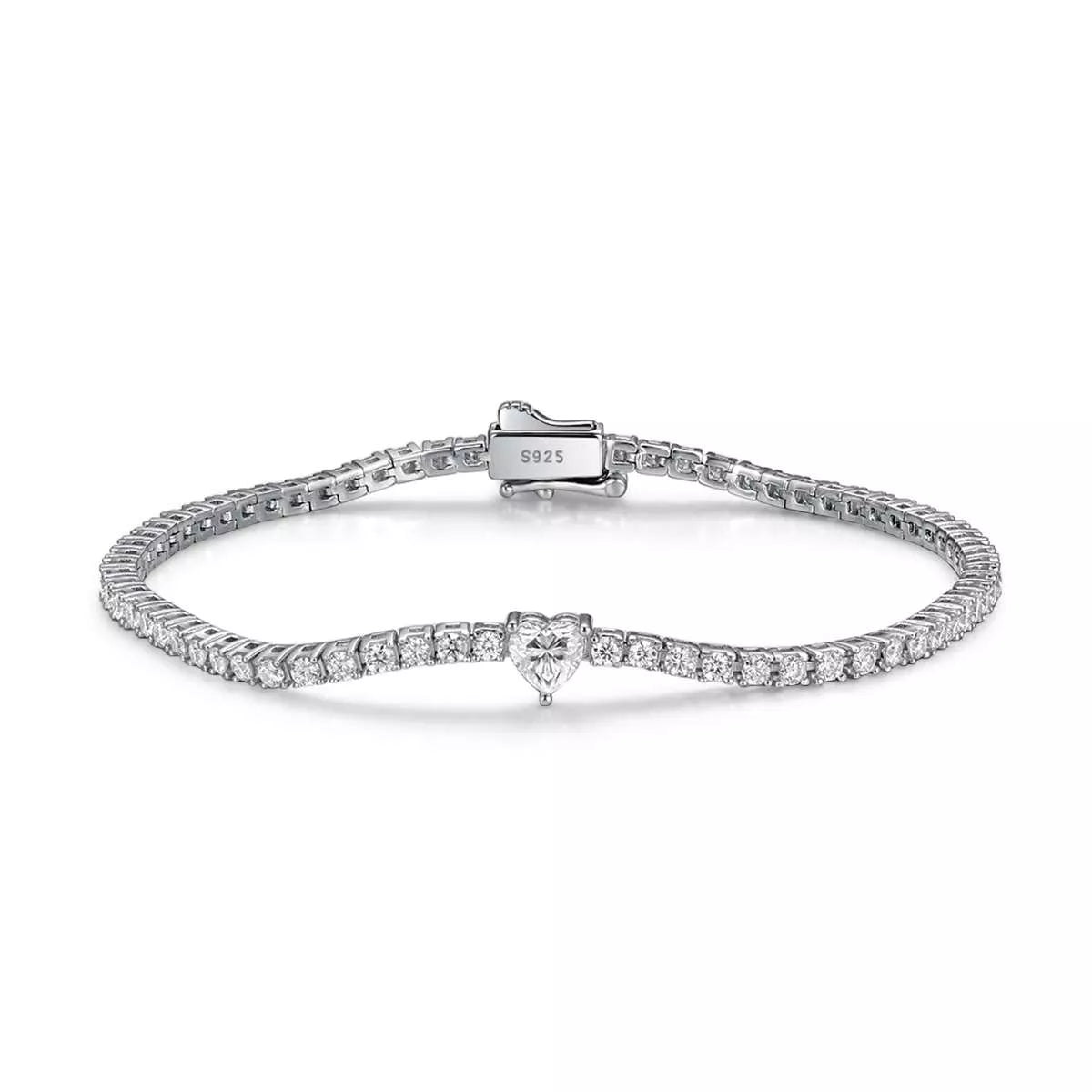 2.42 Carat Moissanite 925 Sterling Silver Bracelet
