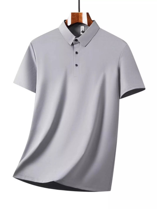Men's Plus Size Button Detail Short Sleeve Top and Pants Set