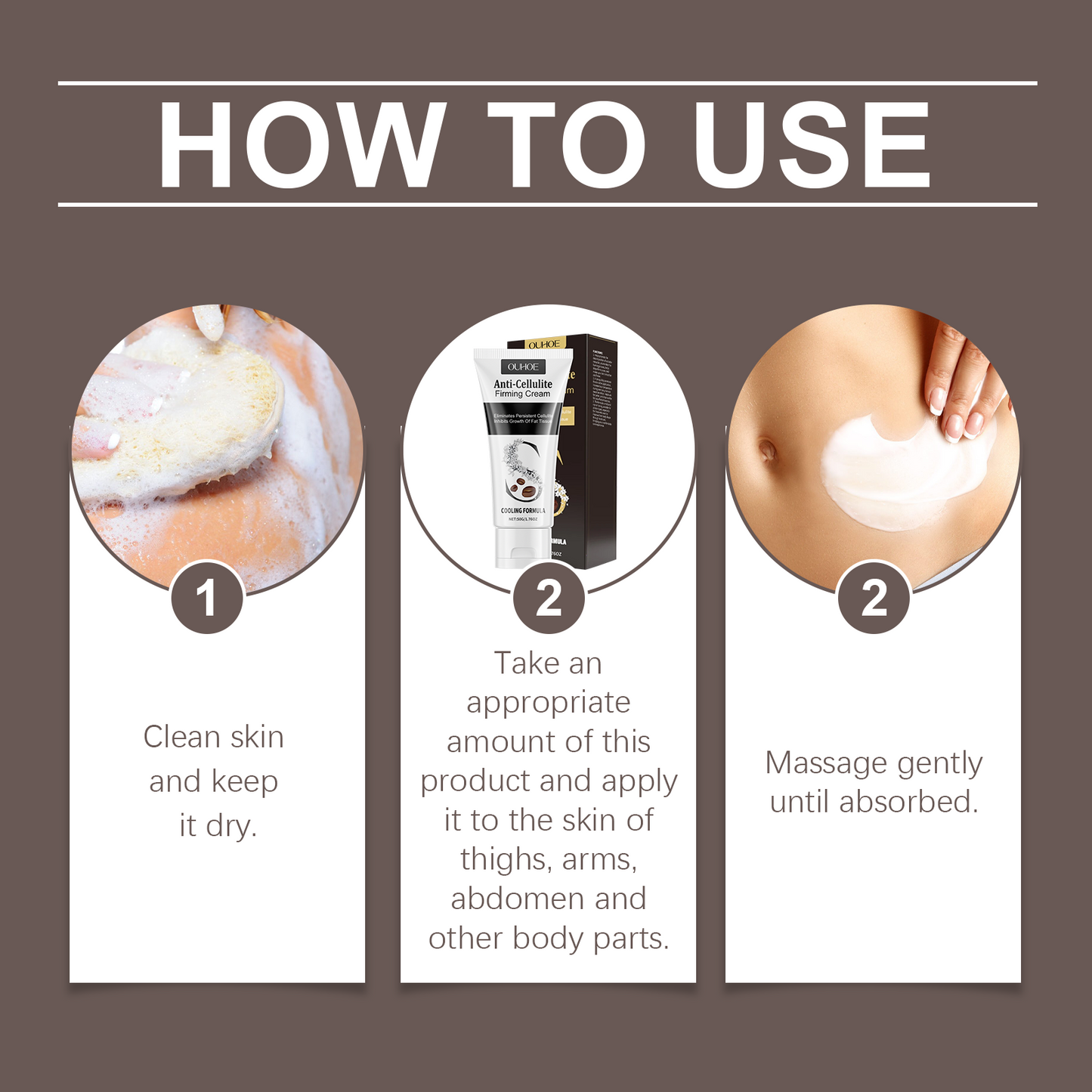 OUHOE Firming Body Cream, Gentle Nourishing Skin Light Daily Massage Treatment For The Whole Body Beauty Cream