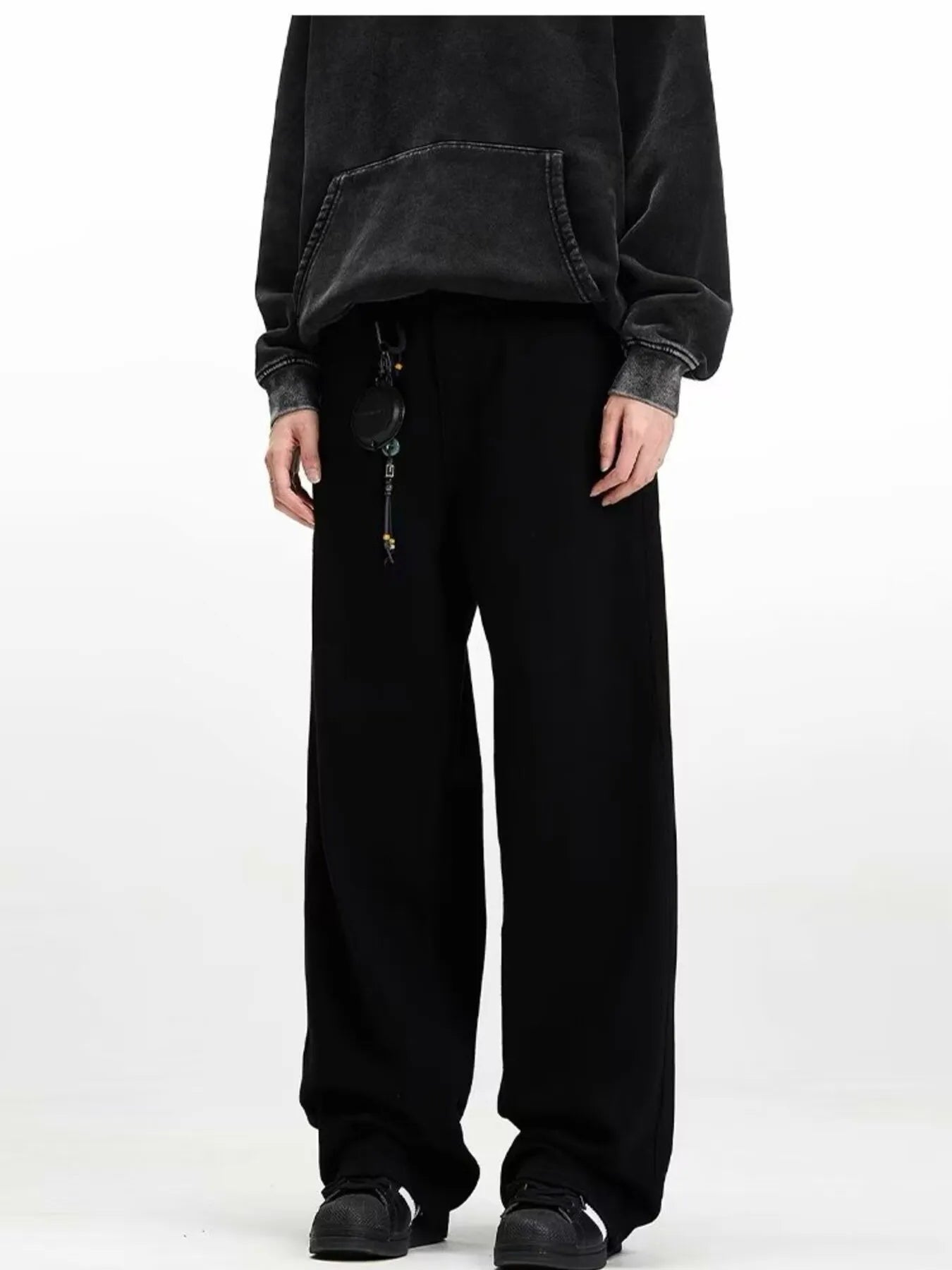 Men's Embroidered Palm Tree Wide Leg Jeans