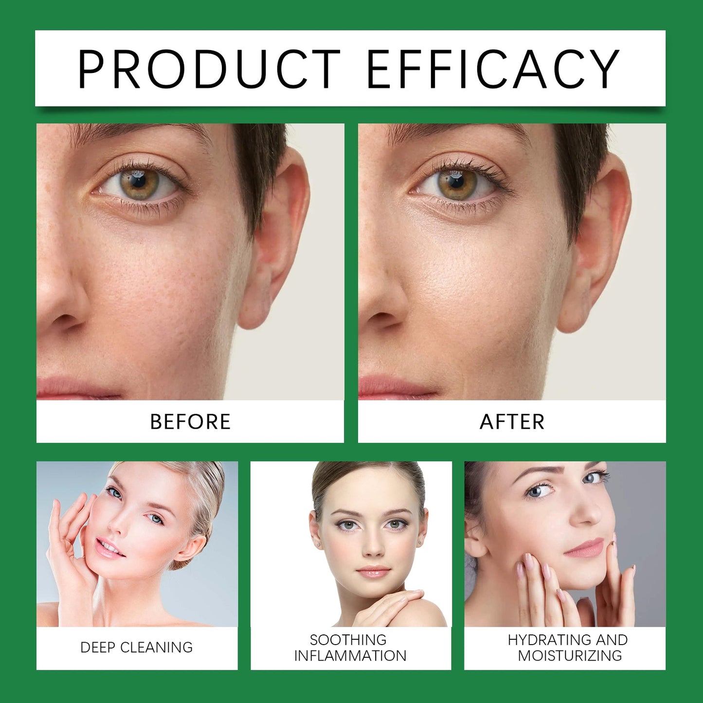 OUHOE Mugwort Calming Cleanser, Hydrating And Moisturizing Deep Clear Pores Balance Oil Moisturizing Cleanser