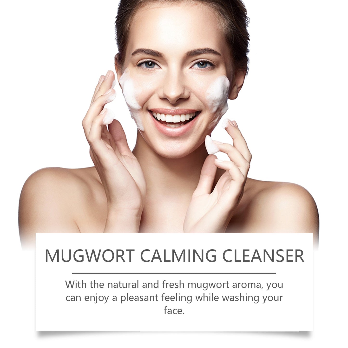 OUHOE Mugwort Calming Cleanser, Hydrating And Moisturizing Deep Clear Pores Balance Oil Moisturizing Cleanser