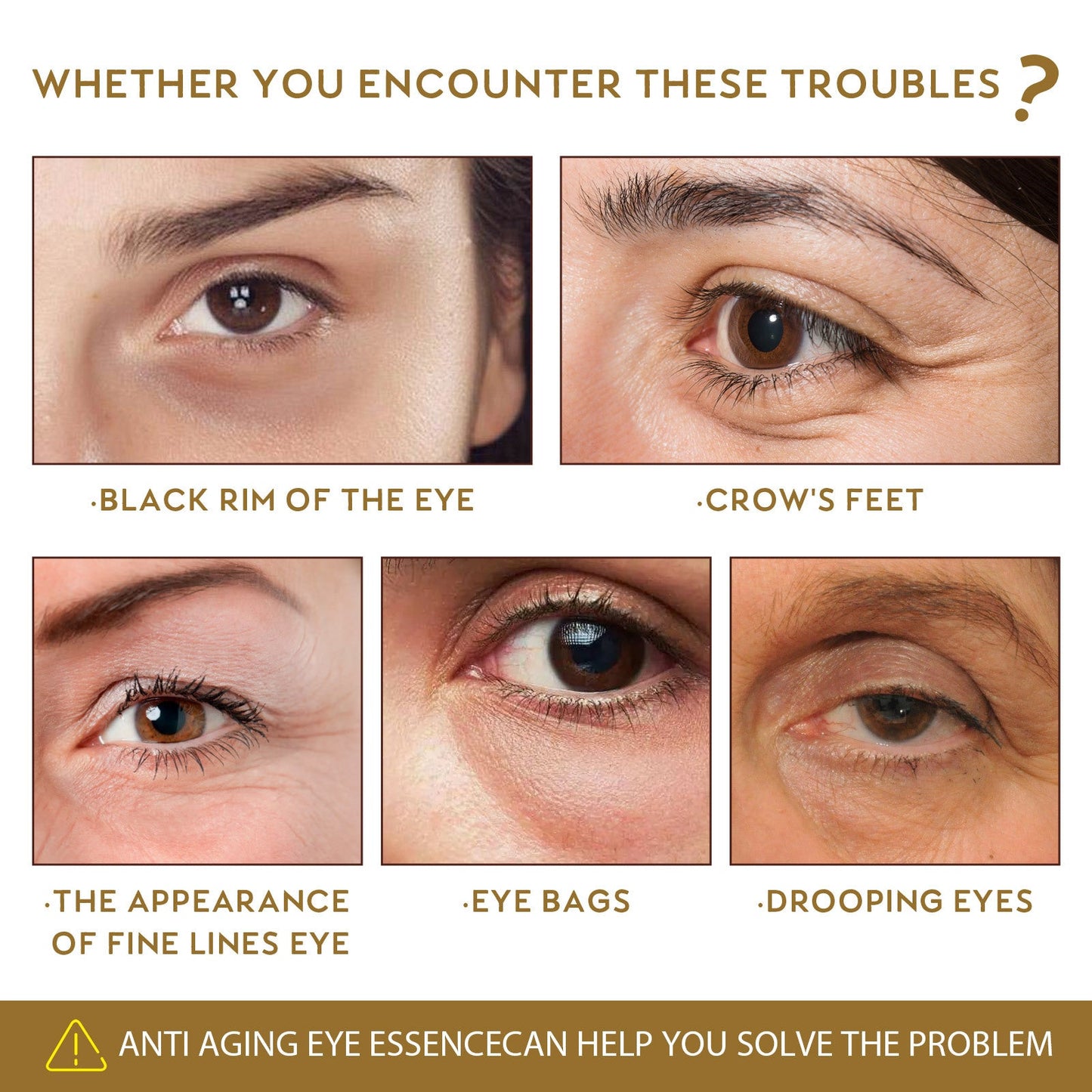 EELHOE Anti-Aging Eye Serum, Eye Bags, Pores, Eyes, Fine Lines And Dark Circles Care Essence