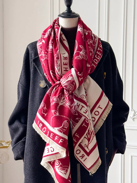 Raw Hem Winter Scarf