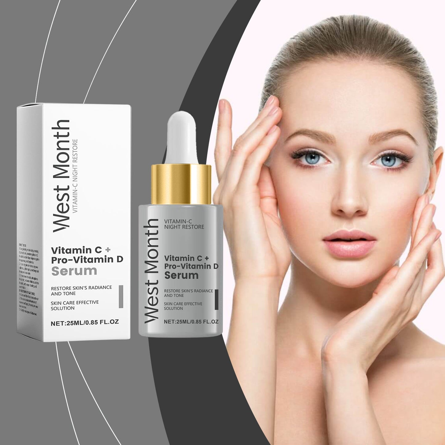West Month Vitamin C Essence, Moisturizing, Gentle, Nourishing And Moisturizing Skin Care Essence