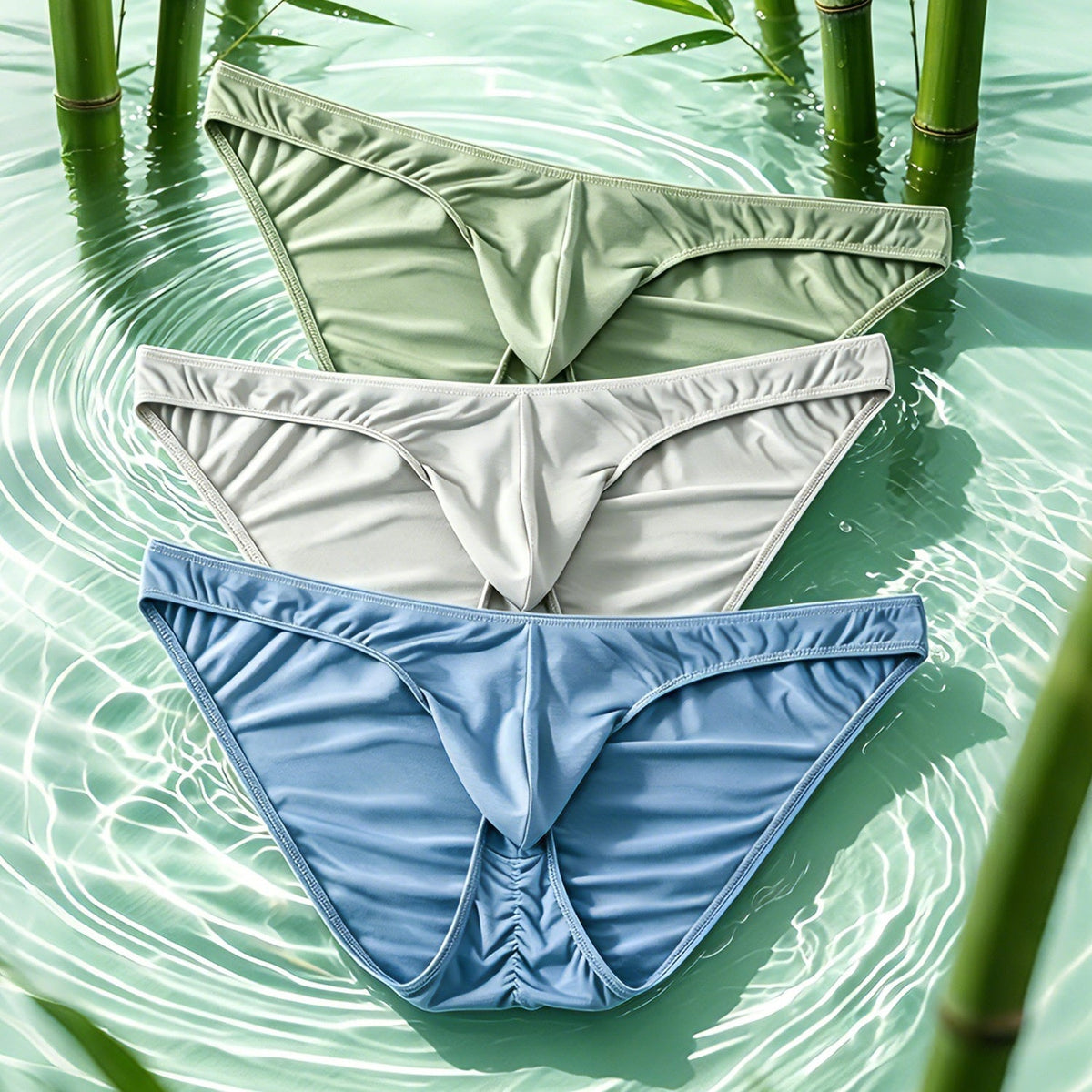 Bamboo Fiber Mens Briefs With Elephant-Trunk Pouch