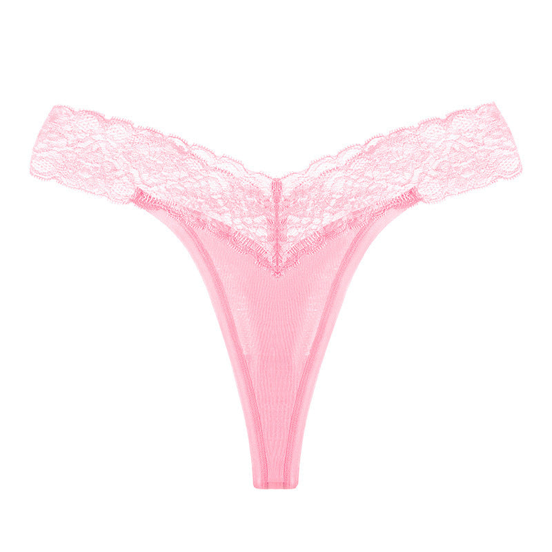 Women's Low Rise Lace Hip Leak Thong Panties