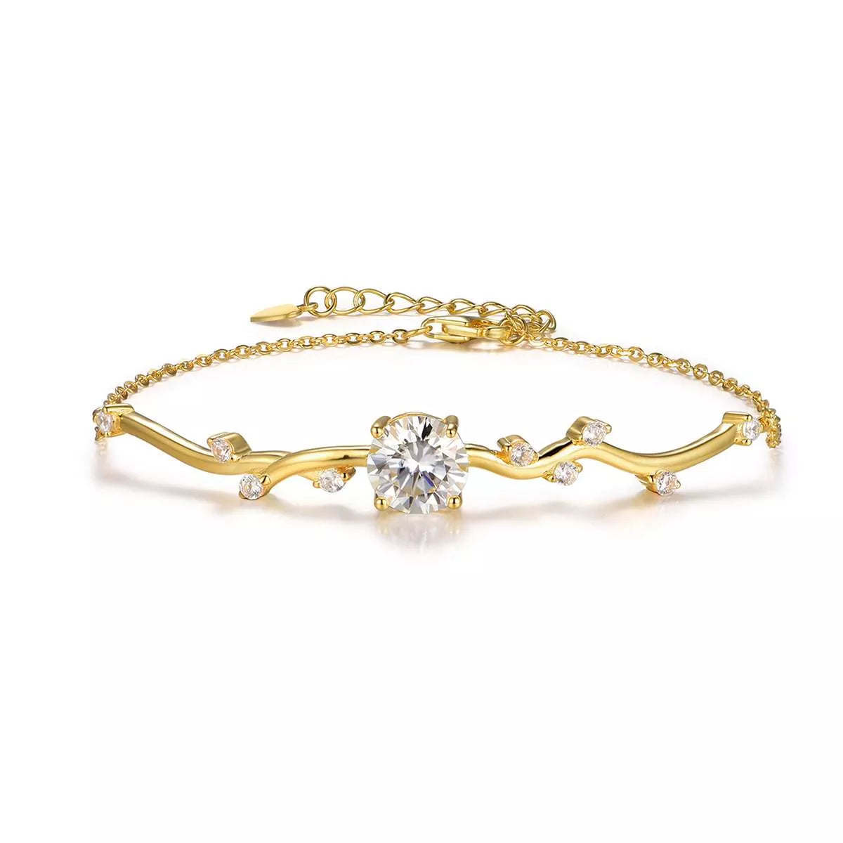 2 Carat Moissanite 925 Sterling Silver Bracelet