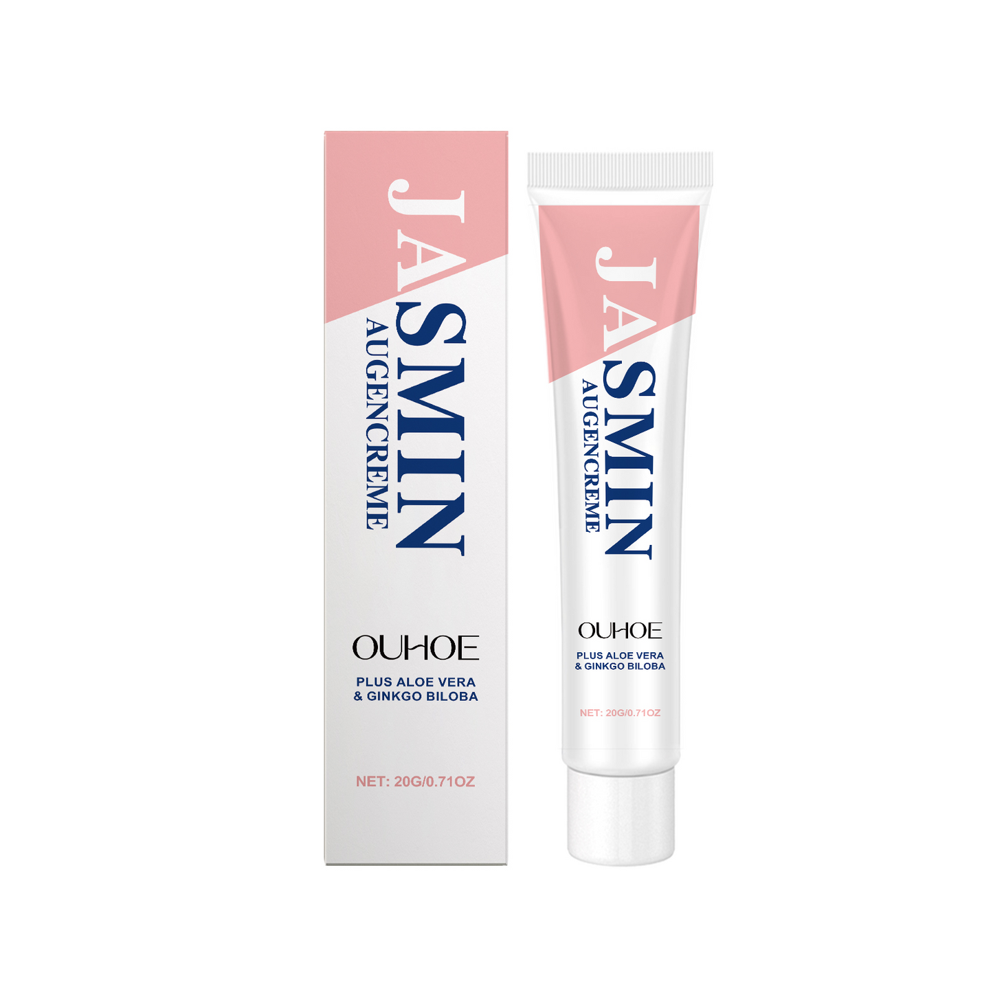 OUHOE Jasmine Eye Cream, Moisturizes And Sooth The Eye Skin Hydrating And Moisturizing Daily Massage With Eye Cream