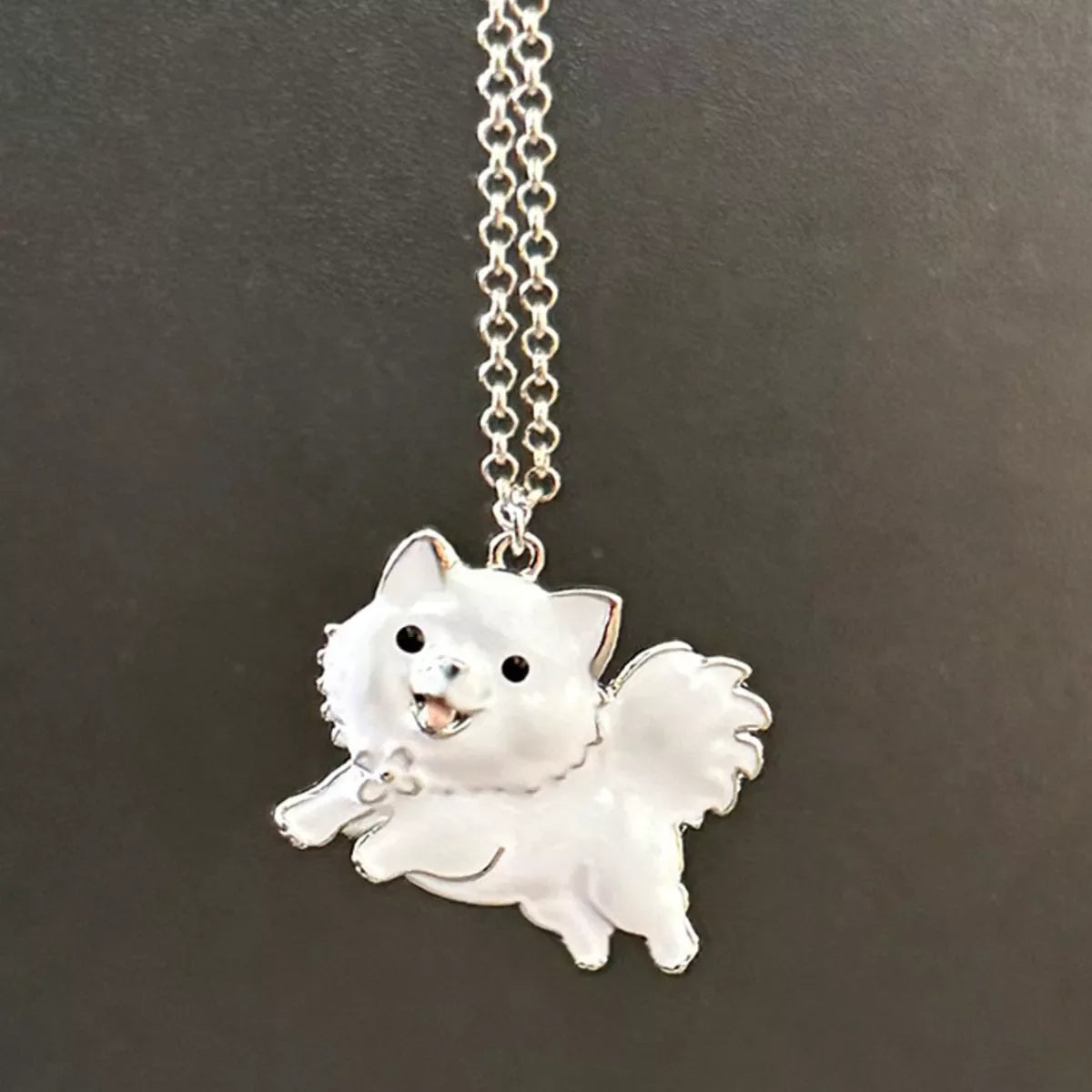 Pomeranian Dog Pendant Necklace