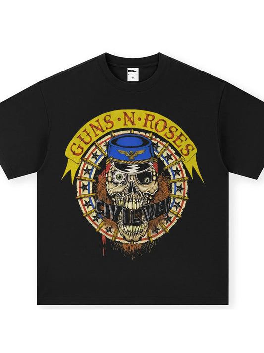 Men's Graphic Round Neck Oversized T-Shirt