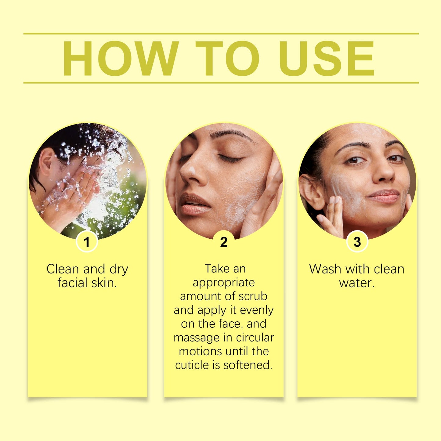 West&Month Facial Scrub, Gently Cleanses Facial Skin, Exfoliates, Moisturizes, Moisturizes And Brightened