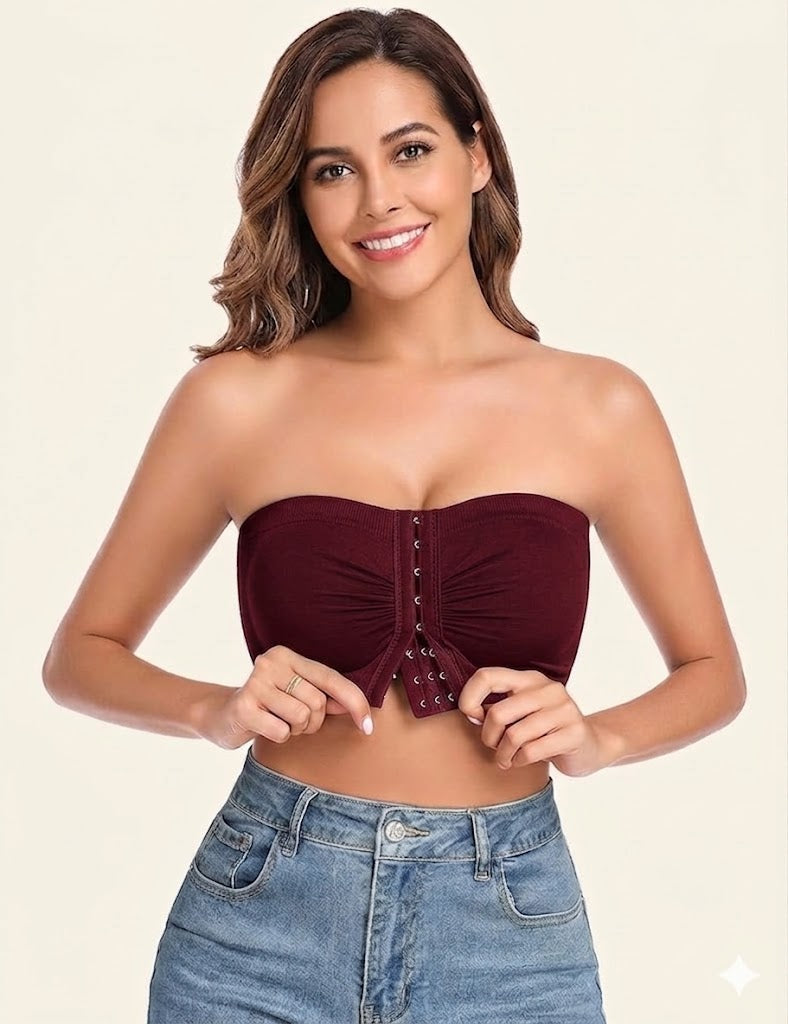 Women's Strapless Front Closure Bra