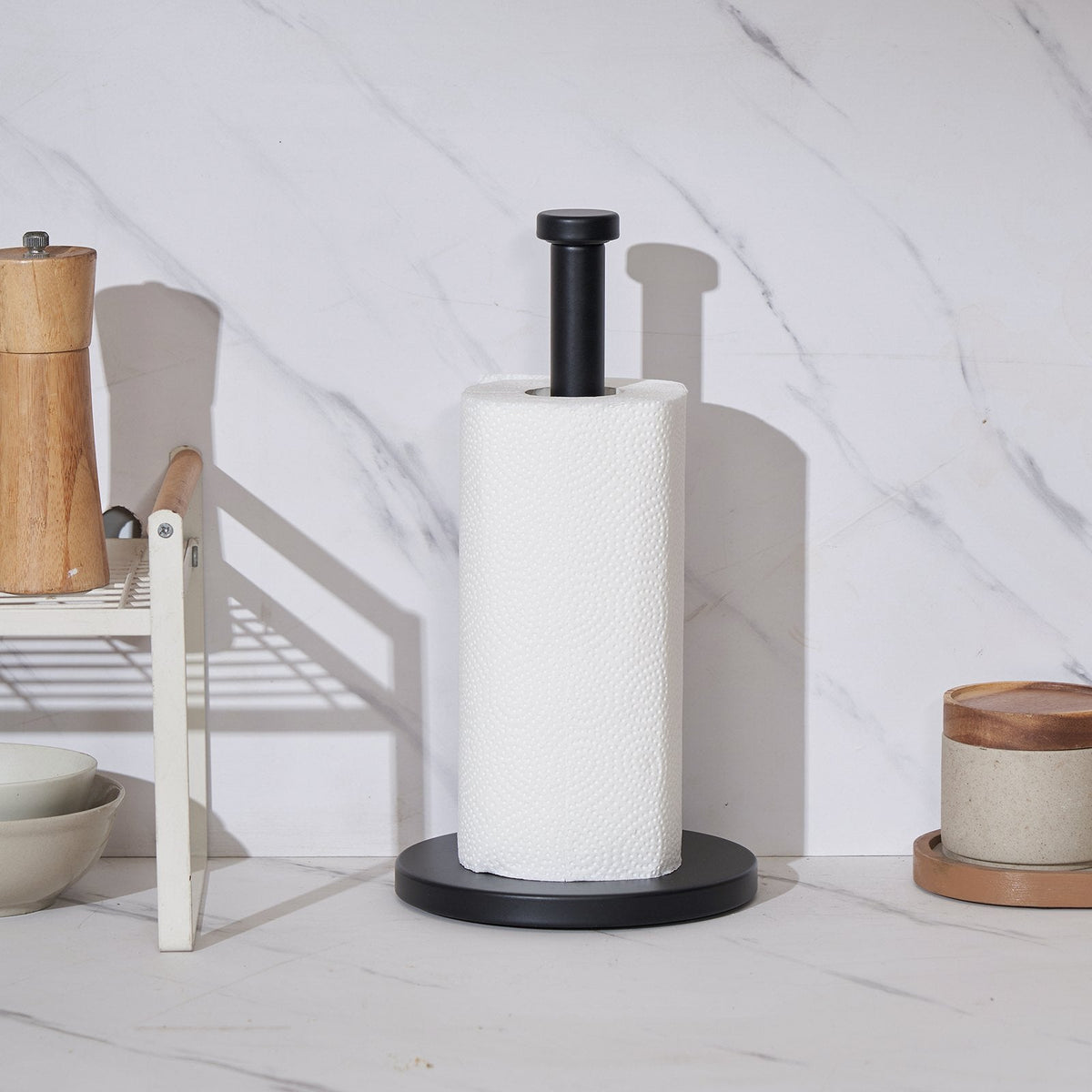 Paper Towel Holder Countertop Stainless Steel Paper Towel Stand For Kitchen