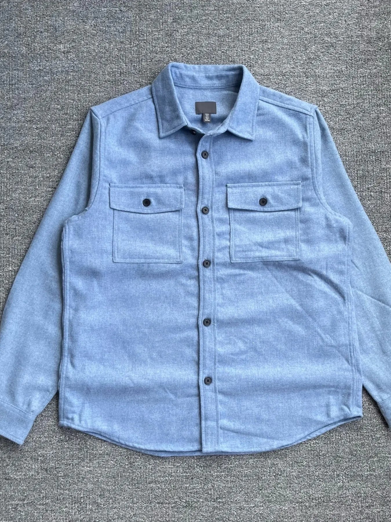 Men's Button Up Long Sleeve Shacket