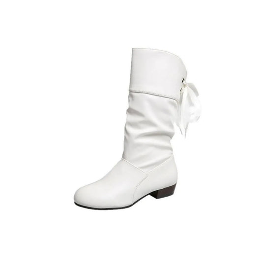 Point Toe Block Heels Boots