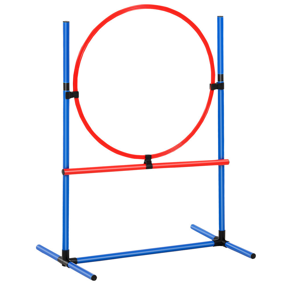 VEVOR Dog Agility Training Equipment 7 PCS Set Upgrade W  Hurdles 2 Tunnels Ring