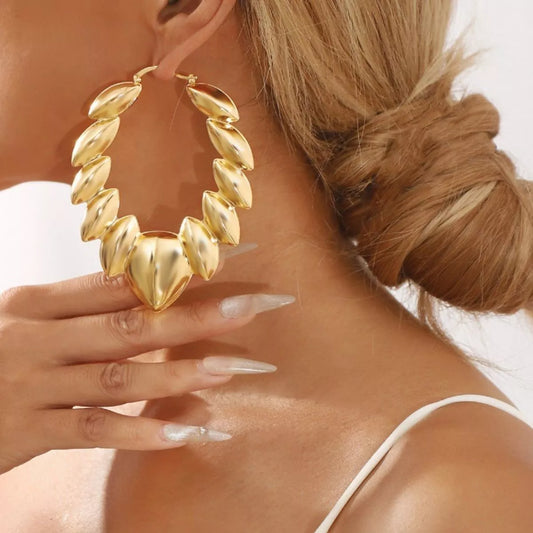18K Gold-Plated Twisted Hoop Earrings