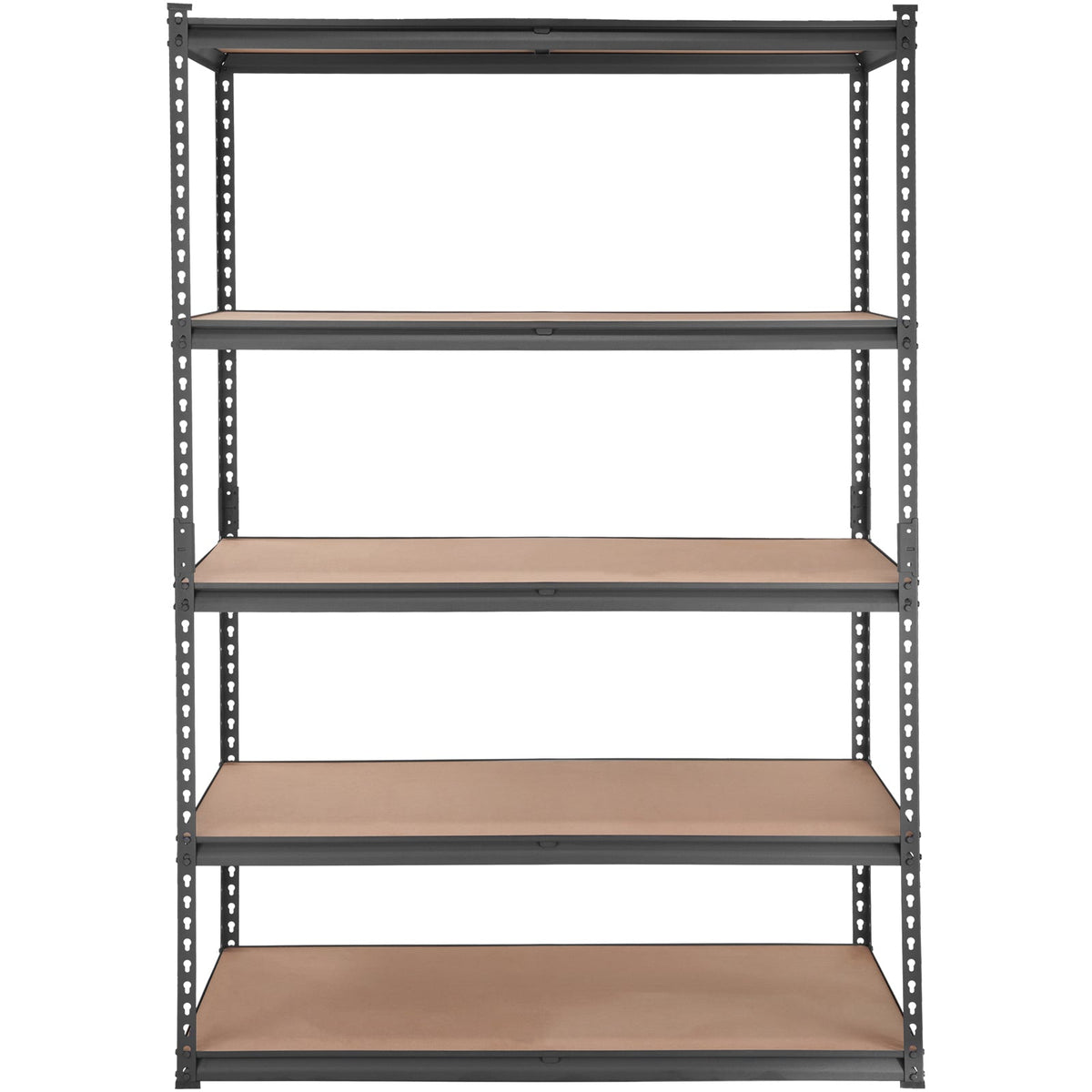 VEVOR Storage Shelving Unit, 5-Tier Adjustable, 2000 Lbs Capacity, Heavy Duty Garage Shelves Metal Organizer Utility Rack, Black,  For Kitchen Pantry Basement Bathroom Laundry