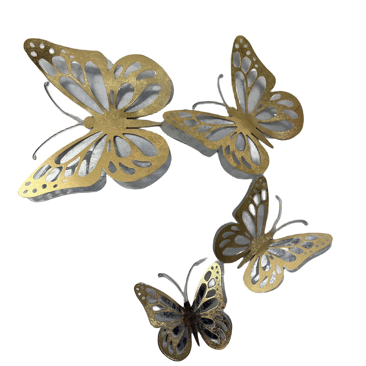 Connect Double Twirling Butterfly Metal Wall Decor, 19x28 Inches